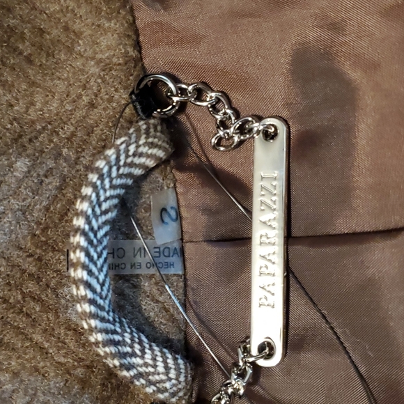 Paparazzi by Biz Mixed Print Panel Car Coat - Picture 10 of 11